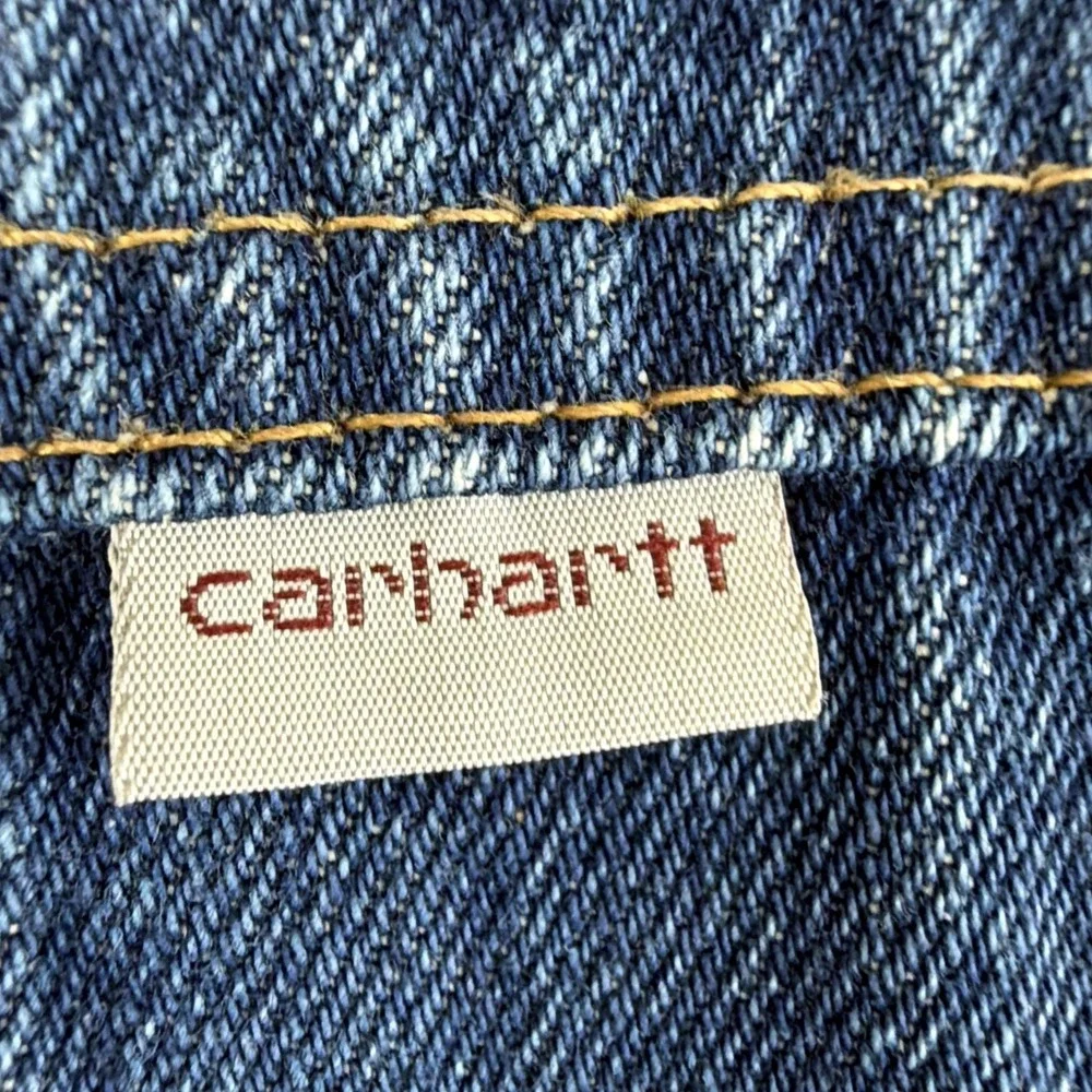 VTG 80's Carhartt Denim Western Style Vest Sherpa Lined Workwear Outerwear XXL - Picture 4 of 11